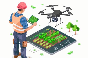 Sustainable farming in modern agriculture benefits from drone technology, enhancing crop nutrition and farm productivity through precision agriculture