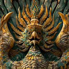 Obraz premium Garuda, a literary animal, shows a creative and charismatic culture
