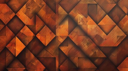 abstract geometric wallpaper pattern in dark brown and burnt orange color scheme modern decorative background design