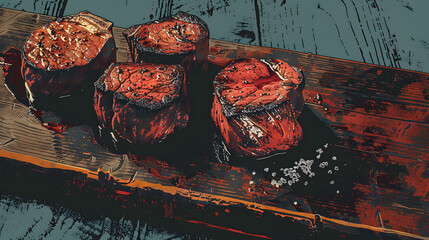 Steak and ingredients for seasoning such as pork, beef, and seasonings and production equipment.