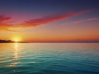 sunset over the sea