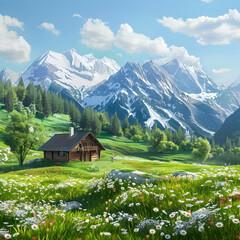 Fototapeta premium alpine landscape
