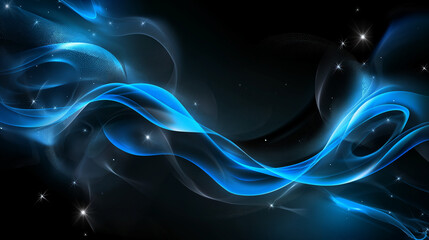 abstract background with glowing blue lines.