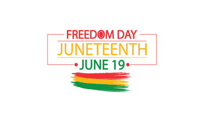 Emancipation Celebration Juneteenth Freedom Text Illustration