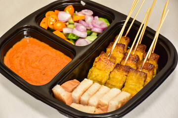 Dinner Pork satay set ready to eat 