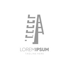 Letter I Ladder Logo Design Vector Icon Graphic Emblem Symbol Illustration