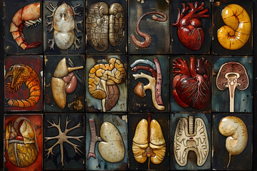 Figure of the organs in the body of life on Earth.