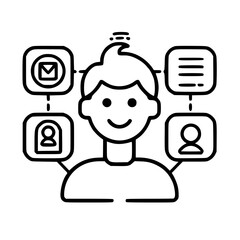 Obraz premium communication icon, business icon, technology icon, discussion icon, conference icon, cooperation icon, meeting icon, success icon, teamwork icon, group icon, management icon, businessman icon, office