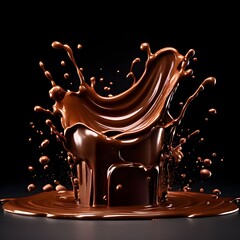 chocolate podium 3d background product coffee stand display platform, Ai Generated
