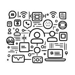 communication icon, business icon, technology icon, discussion icon, conference icon, cooperation icon, meeting icon, success icon, teamwork icon, group icon, management icon, businessman icon, office