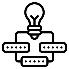 workflow idea outline icon and illustration