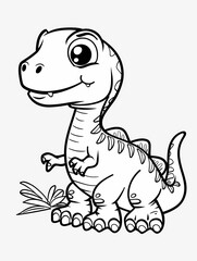 Obraz premium Dinosaur Adventures Coloring Sheets, kids friendly, joyful