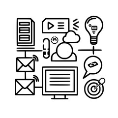 communication icon, business icon, technology icon, discussion icon, conference icon, cooperation icon, meeting icon, success icon, teamwork icon, group icon, management icon, businessman icon, office