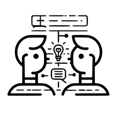 communication icon, business icon, technology icon, discussion icon, conference icon, cooperation icon, meeting icon, success icon, teamwork icon, group icon, management icon, businessman icon, office