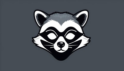 A raccoon icon with a mask upscaled_3