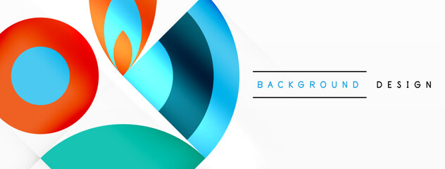 Circles and petals. Geometric beautiful abstract minimal template for Wallpaper, Banner, Background, Card, Book Illustration, landing page