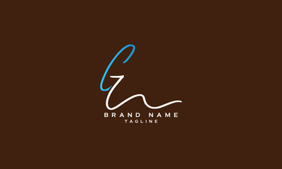 GW, WG, Abstract initial monogram letter alphabet logo design