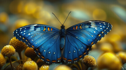 The grace and elegance of a beautiful butterfly in natural View 