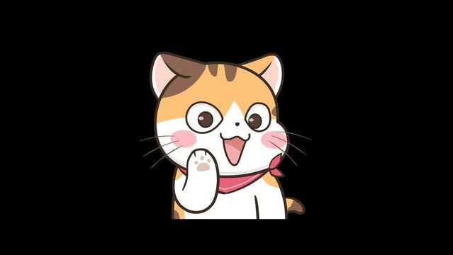 Animated Cat Dancing Snoop Dogg Style - Transparent Background