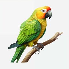 colorful beautiful birds Created with Generative AI technology.