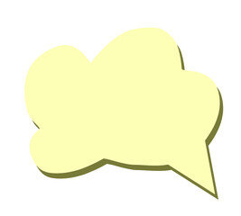 Yellow call out element cloud icon