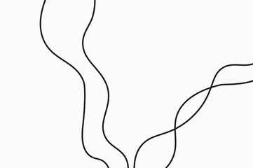 Simple soft black abstract irregular line art