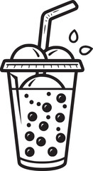 Milk drink cocktail icon outline vector. Soy food. Vegan product