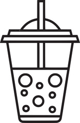 Milk drink cocktail icon outline vector. Soy food. Vegan product