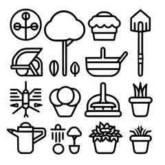 gardening icon, agriculture icon, tree icon, harvest icon, horticulture icon, farming icon, environmental icon, landscaped icon, farmer icon, lifestyles icon, innovation icon, agricultural icon, plant