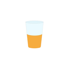 Glasses with Orange Juice on white background. Vector illustration