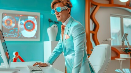 Augmented reality workstations overlaying digital information on the physical desk, streamlining workflows and reducing screen time