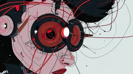 Capture the sleek contours of futuristic technologies blending seamlessly with vibrant street art in a dynamic