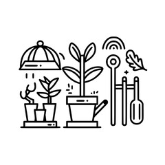 gardening icon, agriculture icon, tree icon, harvest icon, horticulture icon, farming icon, environmental icon, landscaped icon, farmer icon, lifestyles icon, innovation icon, agricultural icon, plant