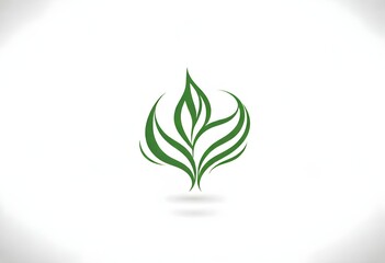 Design a leaf logo with elegant flowing lines symb (19)