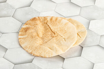 Traditional eastern round pita bread
