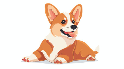 Cute Cardigan Welsh Corgi. Small funny lovely dog or