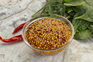 Spicy grain mustard sauce dip