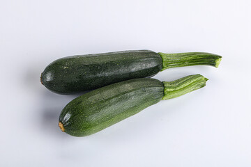 Sliced raw young green zucchini