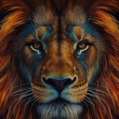 Naklejka premium lion head design for t-shirt 