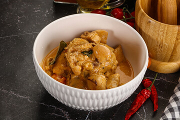 Thai Tom yum soup with chicken