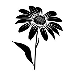 Daisy silhouette, daisy svg, daisy png, daisy illustration, Daisy, Silhouette flower, floral svg, herb svg, flower illustration, flower, floral, vector, nature, illustration, spring, design, pattern, 