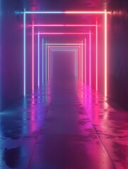 Futuristic hi tech lines studio blank neon background wallpaper