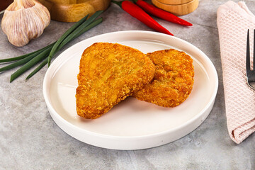 Fried potato hash brown snack