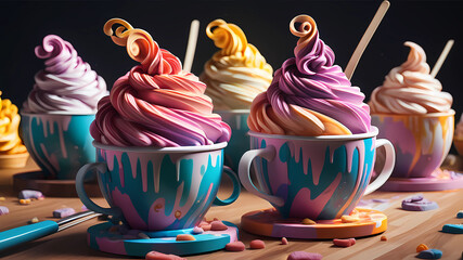 Imagine a digital canvas where pixels dance and swirl to create the most mesmerizing masterpiece of cup swirl and Thai gelato you've ever seen. In this cutting-edge adventure, we invite you to harness