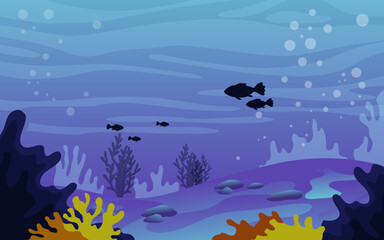 vector under the sea background for video conferencing