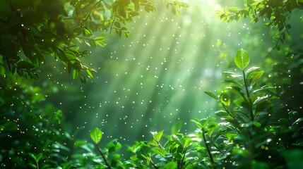 Tranquil Path Through Dense Greenery: Peaceful Forest Haven