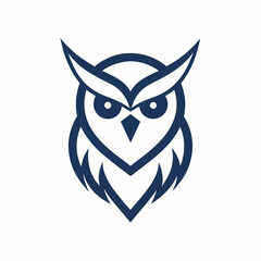 Owl logo design icon vector art illustration