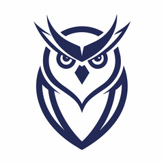 Owl logo design icon vector art illustration
