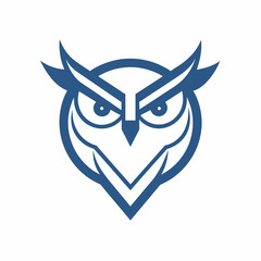 Owl logo design icon vector art illustration