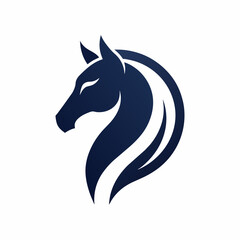 horse head vector art logo design